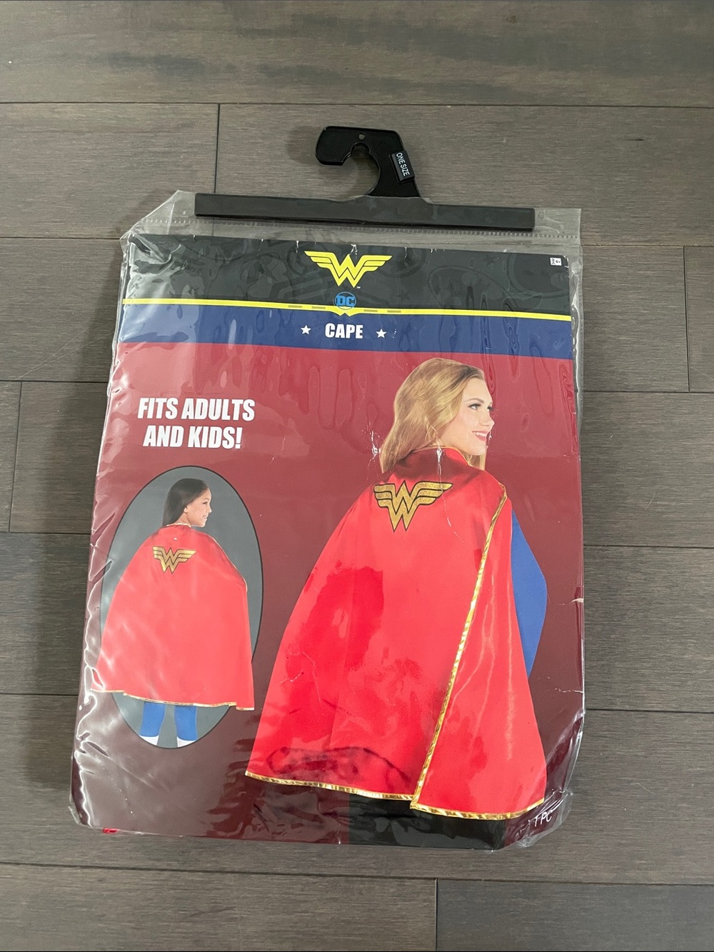 DC Wonder Woman Red Cape with Gold Emblem